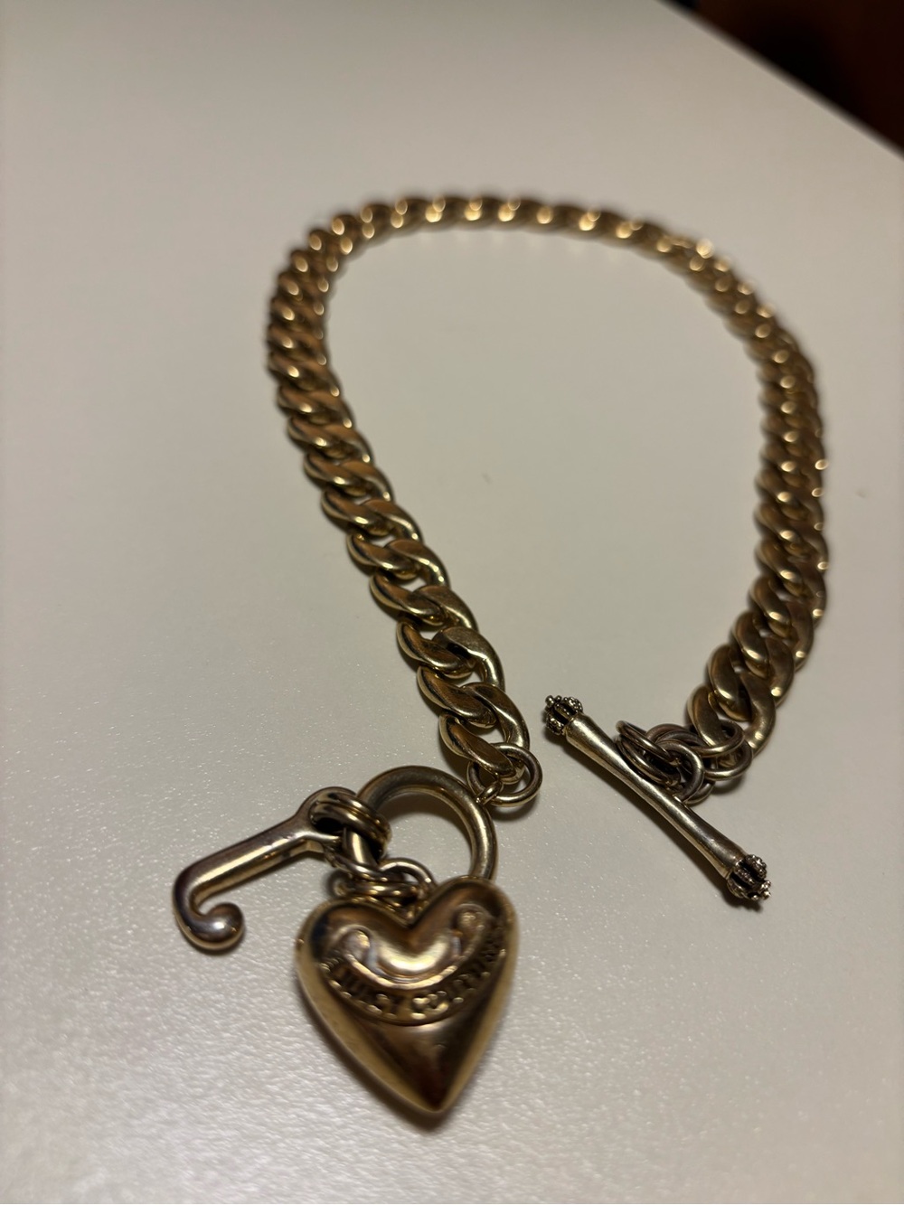 Juicy Couture Gold Heart Toggle Bracelet